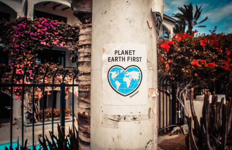 Planet earth first poster (c) Unsplash